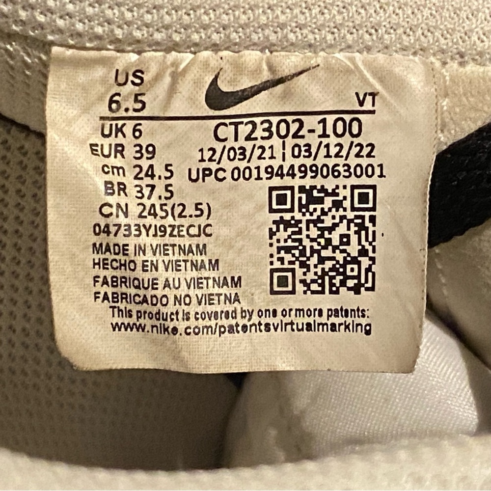 Nike Air Force 1 '07 Mens White Black CT2302-100 Athletic  Sneakers Size 6.5 - Picture 8 of 12